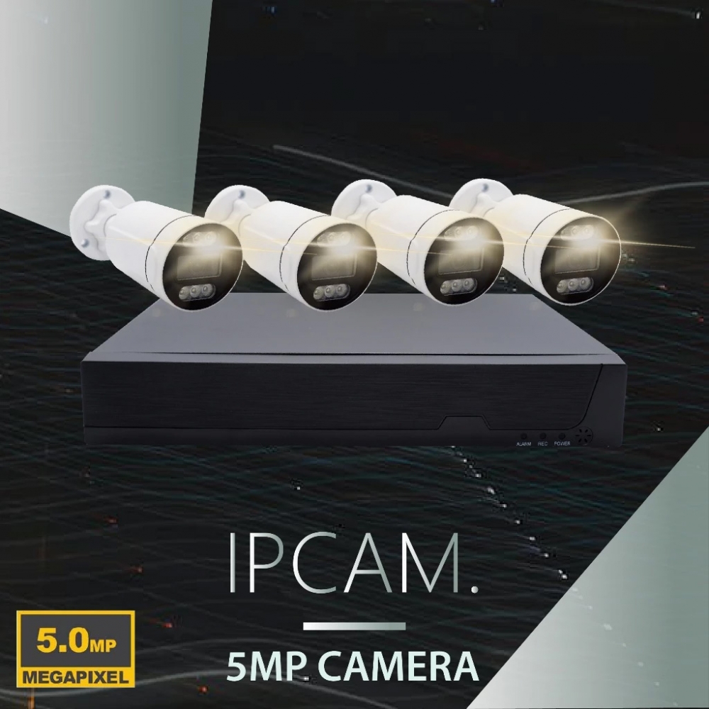 XM NVR四路套裝 500萬 POE IPCAM 網路攝影機 四路套裝 H.265+ 4路500萬數位監控錄影主機